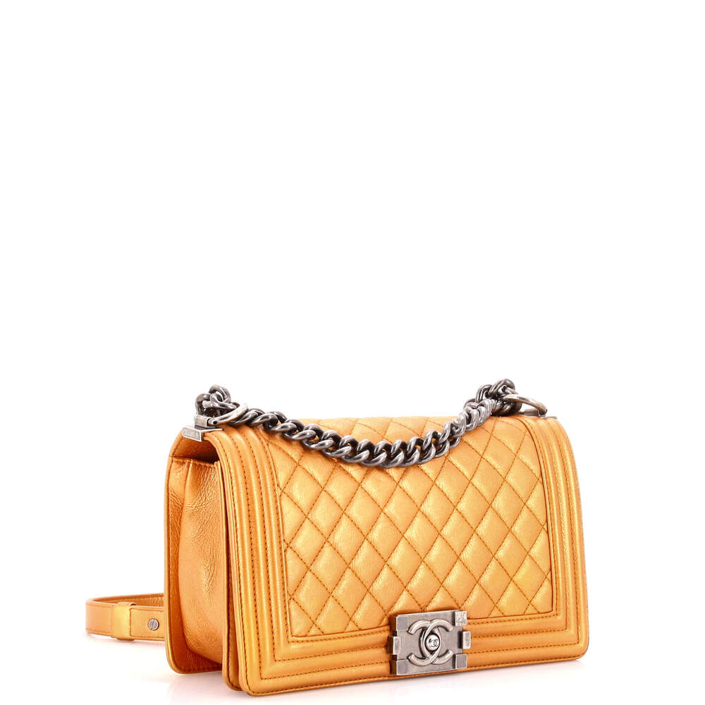 Chanel Boy Flap Bag Quilted Metallic #225903C36B - Picture 2 of 7